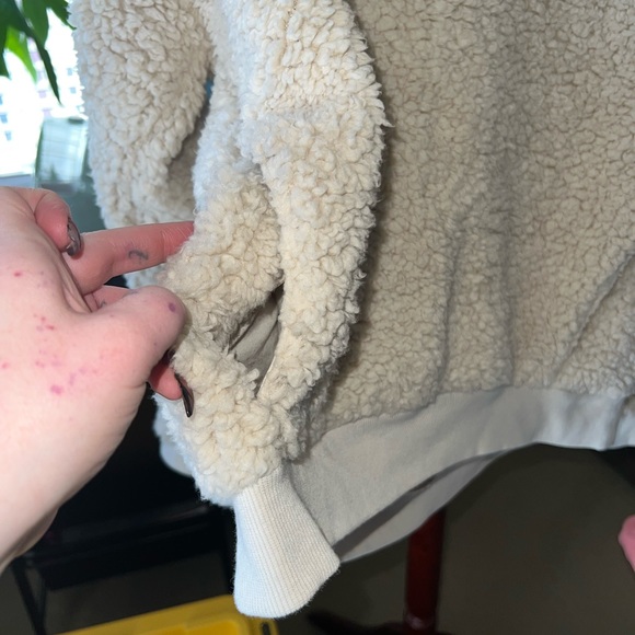 Z by Zella sz XL cream Sherpa hoodie - Picture 3 of 4